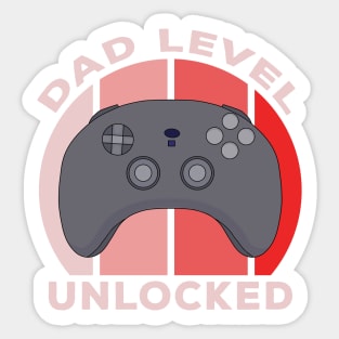 Dad Level Unlocked Sticker